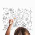 Load image into Gallery viewer, Silicone Reusable Coloring Mat & markers set Space Age
