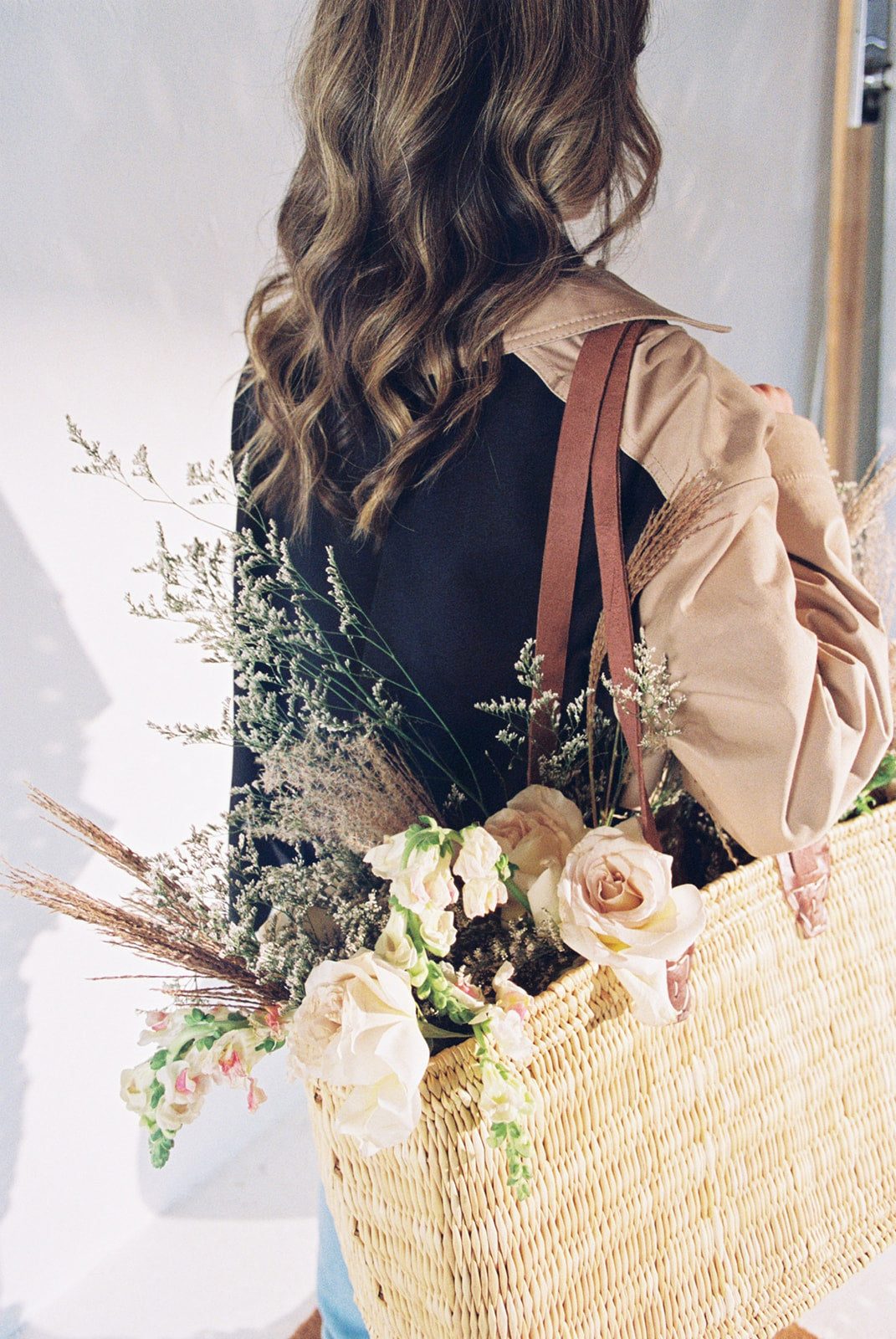 Flowers and Market Basket