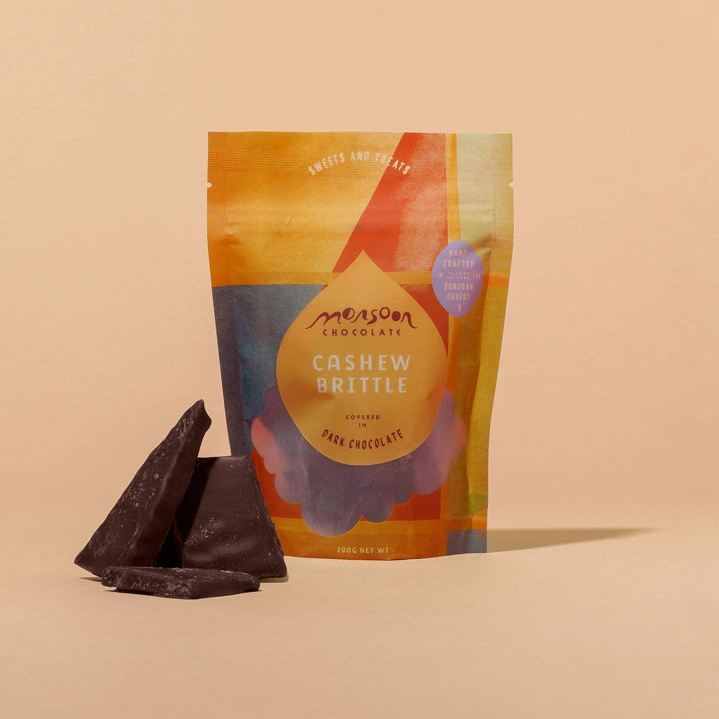 Monsoon Cashew Brittle (Made with Dark Chocolate), 200g