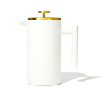 Load image into Gallery viewer, French Press | Matte White & Shiny Gold
