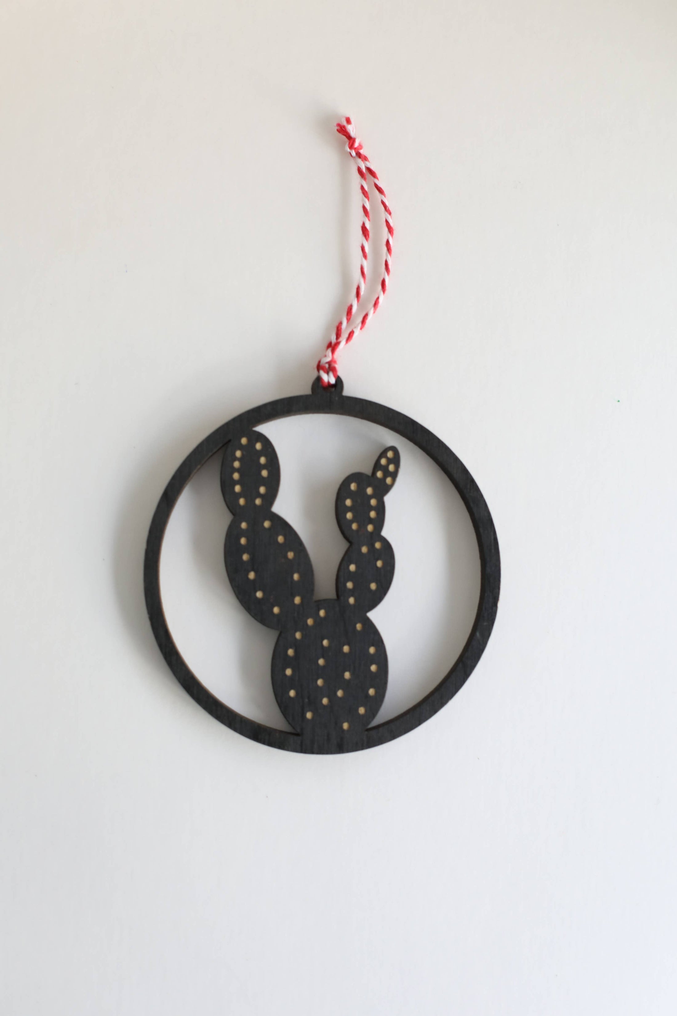 Ornaments | Wooden Black Cactus