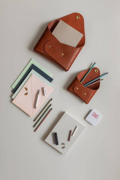 Leather Envelope Storage Set